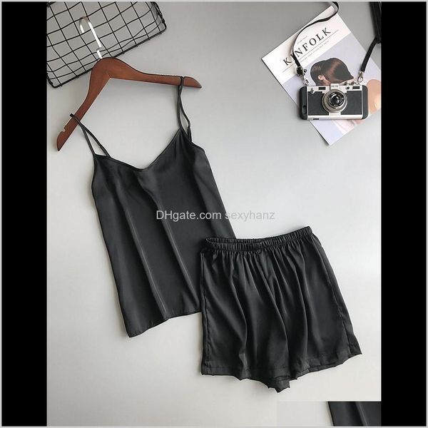 sleepwear womens underwear apparel drop delivery 2021 ice silk twinset sleepwears korean solid color women pajamas camisole pajama set woman, Black;red
sleepwear womens underwear apparel drop delivery 2021 ice silk twinset sleepwears korean solid color women pajamas camisole pajama set woman, Black;red