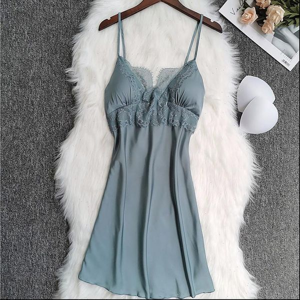summer sleepshirts nightdress lace women sleepwear sleeveless nightwear satin spaghetti strap silk nightgowns, Black;red
summer sleepshirts nightdress lace women sleepwear sleeveless nightwear satin spaghetti strap silk nightgowns, Black;red