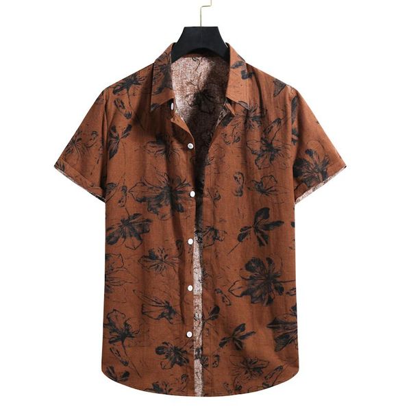 men's casual shirts hl10 vintage ink print fashion trend short sleeve for men summer 2021 quality cotton linen breathable chemise homme, White;black
men's casual shirts hl10 vintage ink print fashion trend short sleeve for men summer 2021 quality cotton linen breathable chemise homme, White;black