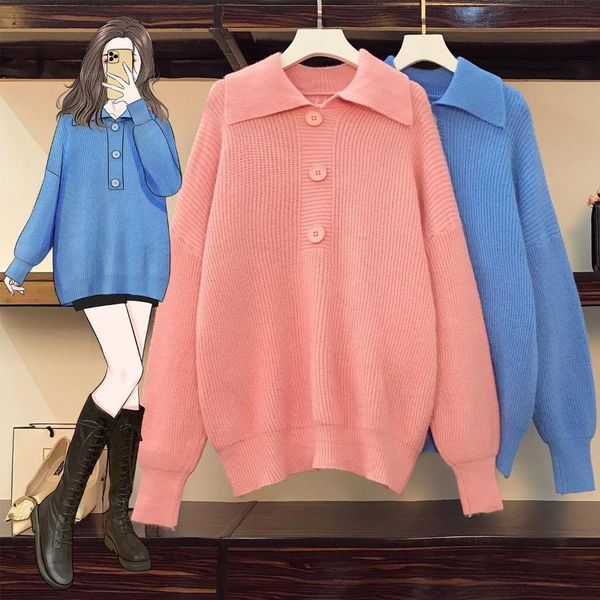 women's sweaters blue pink sweet knitted plus large size oversize korean style fashion pullovers for autumn clothing ladies 2021, White;black
women's sweaters blue pink sweet knitted plus large size oversize korean style fashion pullovers for autumn clothing ladies 2021, White;black