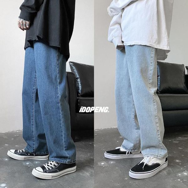 men's jeans neploha solid color straight harem korean man loose ankle-length denim trousers streetwear male casual pants, Blue
men's jeans neploha solid color straight harem korean man loose ankle-length denim trousers streetwear male casual pants, Blue