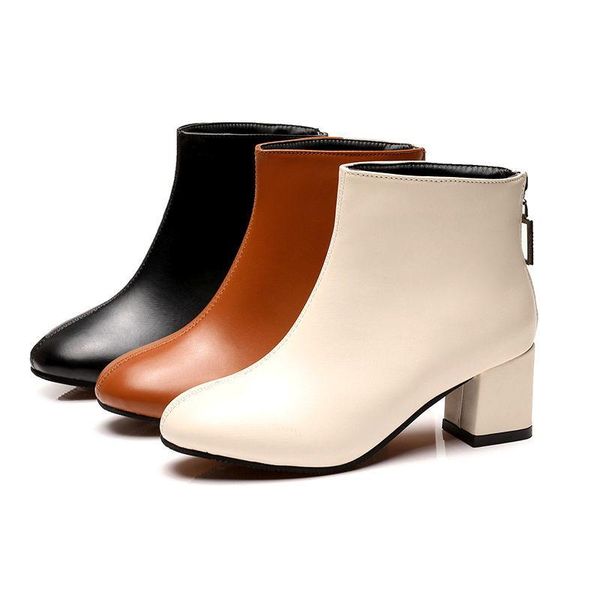 boots cresfimix women fashion beige round toe back zipper short ankle lady casual black winter cool a6414
boots cresfimix women fashion beige round toe back zipper short ankle lady casual black winter cool a6414