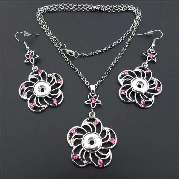 earrings & necklace metal 12mm snap buttons jewelry set rhinestone flower for fashion women, Silver
earrings & necklace metal 12mm snap buttons jewelry set rhinestone flower for fashion women, Silver