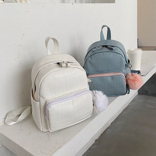 women backpacks stone pattern pu leather female small backpack for school teenagers girls with hair ball lady bagpack mochila l0
women backpacks stone pattern pu leather female small backpack for school teenagers girls with hair ball lady bagpack mochila l0