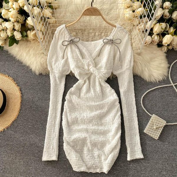 casual dresses chic women long sleeve mini bodycon dress white black twist front bowknot party vestidos 2021 autumn robe femme, Black;gray
casual dresses chic women long sleeve mini bodycon dress white black twist front bowknot party vestidos 2021 autumn robe femme, Black;gray