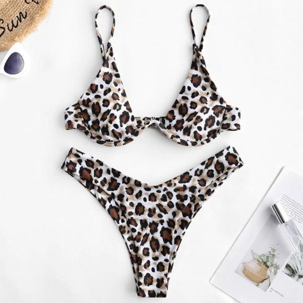 women's swimwear high waist push up bikini women leopard snakeskin underwire two piece swimsuit beachwear summer, White;black
women's swimwear high waist push up bikini women leopard snakeskin underwire two piece swimsuit beachwear summer, White;black