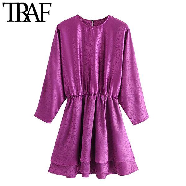 traf women chic fashion jacquard ruffled mini dress vintage long sleeve elastic waist side zipper female dresses mujer 210415, Black;gray
traf women chic fashion jacquard ruffled mini dress vintage long sleeve elastic waist side zipper female dresses mujer 210415, Black;gray