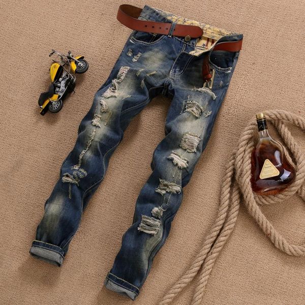 men's jeans fashion for men pants ripped denim trousers biker male straight casual designer comfortable advanced baggy, Blue
men's jeans fashion for men pants ripped denim trousers biker male straight casual designer comfortable advanced baggy, Blue