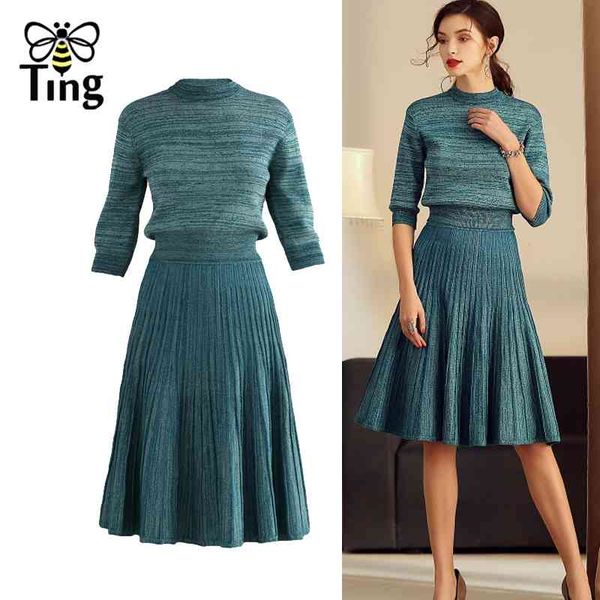 vintage elegant glitter knitting pullovers sweater & pleated knee length skirts women sets fashion casual lady 2 pcs set 210513, White
vintage elegant glitter knitting pullovers sweater & pleated knee length skirts women sets fashion casual lady 2 pcs set 210513, White