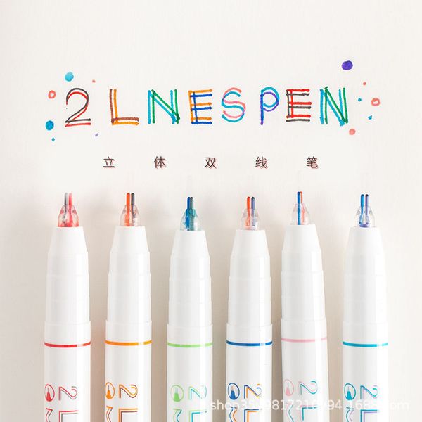 painting pens three dimensional double line pen creative hand account stroke marking key high color set korean marker students, Black;red
painting pens three dimensional double line pen creative hand account stroke marking key high color set korean marker students, Black;red