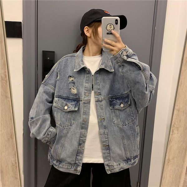 women's jackets autumn women loose basic coats female jeans coat feminino slim denim jacket oversize bomber streetwear veste femme, Black;brown
women's jackets autumn women loose basic coats female jeans coat feminino slim denim jacket oversize bomber streetwear veste femme, Black;brown