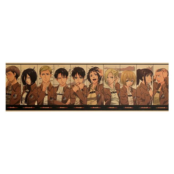 New Anime Attack on Titan Character Collection Poster Classic Cartoon Anime Kraft Paper Wall Sticker Room Decoration Wallpaper
New Anime Attack on Titan Character Collection Poster Classic Cartoon Anime Kraft Paper Wall Sticker Room Decoration Wallpaper