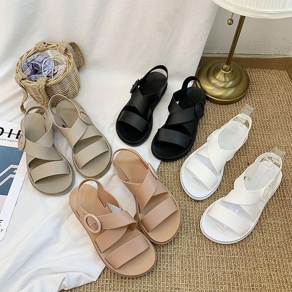 women's all-match outside sandals female 2021 summer flat shoes casual fashion soild color, Black
women's all-match outside sandals female 2021 summer flat shoes casual fashion soild color, Black