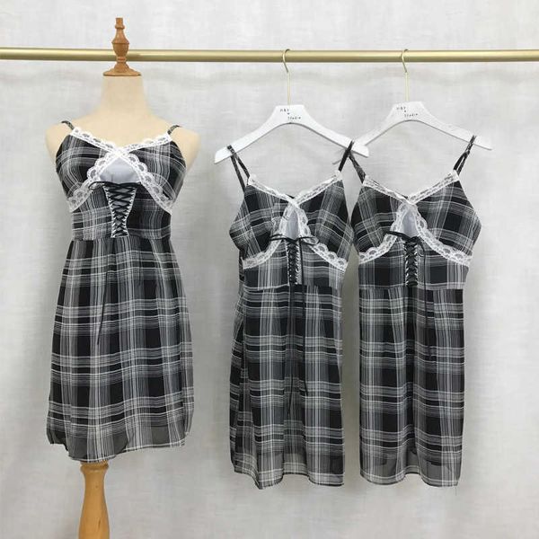slim sling party dress women summer plaid print chiffon sleeveless lace-up lace patchwork mini a-line dresses mujer 210527, Black;gray
slim sling party dress women summer plaid print chiffon sleeveless lace-up lace patchwork mini a-line dresses mujer 210527, Black;gray