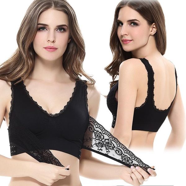 s-4xl plus size bra lace front cross buckle no steel ring vest sports underwear running yoga fitness shockproof gym clothing, White;black
s-4xl plus size bra lace front cross buckle no steel ring vest sports underwear running yoga fitness shockproof gym clothing, White;black
