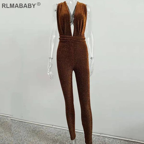 2011RLMABABY Summer Deep V Neck Backless Bandage Rompers Womens Jumpsuit Slim Sleeveless Club Bodycon Overalls Sexy Women Jumpsuit, Silver black
2011RLMABABY Summer Deep V Neck Backless Bandage Rompers Womens Jumpsuit Slim Sleeveless Club Bodycon Overalls Sexy Women Jumpsuit, Silver black