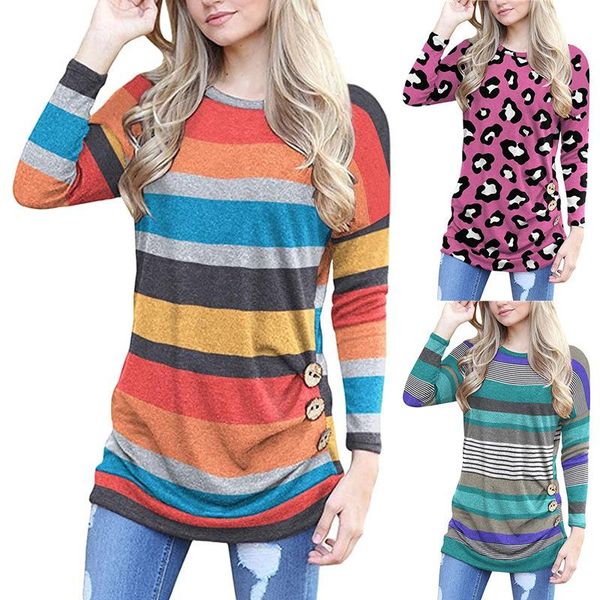 women's t-shirt fall clothing printed round neck long sleeved fitted top, White
women's t-shirt fall clothing printed round neck long sleeved fitted top, White