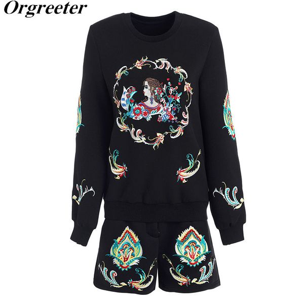 high street fashion casual two piece outfits spring autumn women long sleeve retro embroidery sweashirt and shorts suit sets 210525, White
high street fashion casual two piece outfits spring autumn women long sleeve retro embroidery sweashirt and shorts suit sets 210525, White