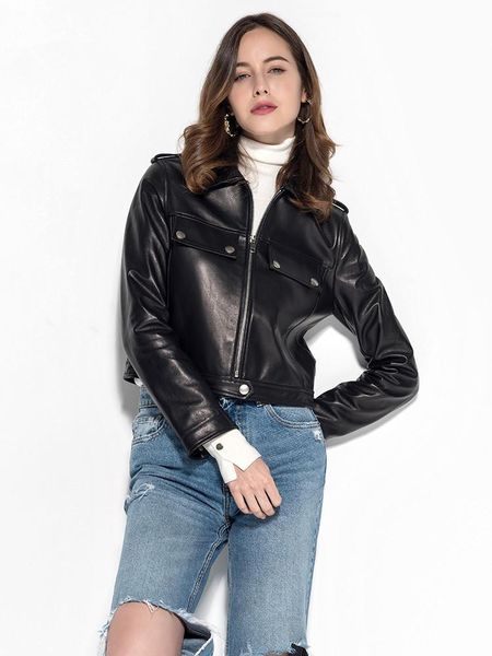 women's leather & faux sheepskin coat female streetwear bomber spring autumn jacket women real jackets chaqueta mujer my4213, Black
women's leather & faux sheepskin coat female streetwear bomber spring autumn jacket women real jackets chaqueta mujer my4213, Black
