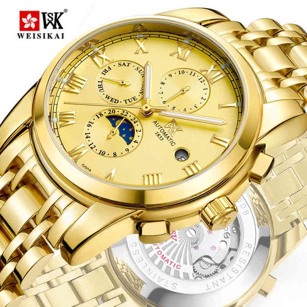 dropshipping new luxury brand rustless steel gold watches men multifunctional watertight mechanical clock, Slivery;brown
dropshipping new luxury brand rustless steel gold watches men multifunctional watertight mechanical clock, Slivery;brown