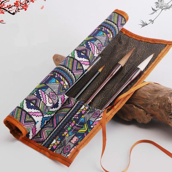 brush pencil bag chinese calligraphy rolling curtain simple portable watercolor pen holder case bags
brush pencil bag chinese calligraphy rolling curtain simple portable watercolor pen holder case bags