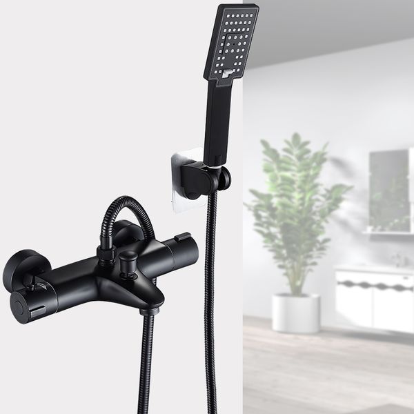 other faucets, showers & accs black thermostatic bathtub faucet wall mounted two function bathroom tap lead-brass body easy t
other faucets, showers & accs black thermostatic bathtub faucet wall mounted two function bathroom tap lead-brass body easy t