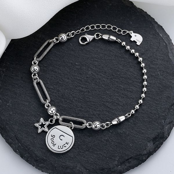 chaosheng s925 sterling silver splicing round brand star bracelet ins japanese and korean style versatile temperament hand ornament female, Golden;silver
chaosheng s925 sterling silver splicing round brand star bracelet ins japanese and korean style versatile temperament hand ornament female, Golden;silver