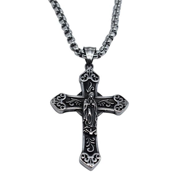 pendants crucifix jesus cross pendant chain necklace jewelry stainess steel religious men chains christian symbol gift, Black
pendants crucifix jesus cross pendant chain necklace jewelry stainess steel religious men chains christian symbol gift, Black