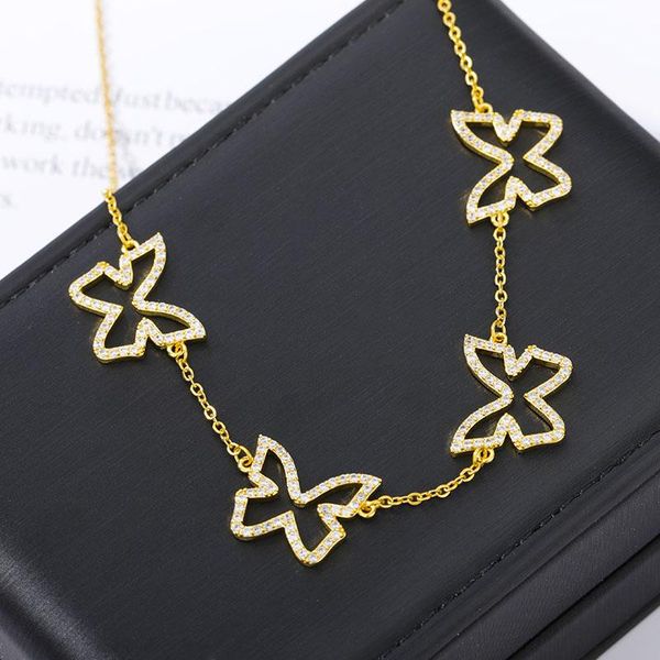 pendant necklaces crystals butterfly necklace zirconia jewelry gold color stainless steel chain animal women girl gifts, Silver
pendant necklaces crystals butterfly necklace zirconia jewelry gold color stainless steel chain animal women girl gifts, Silver