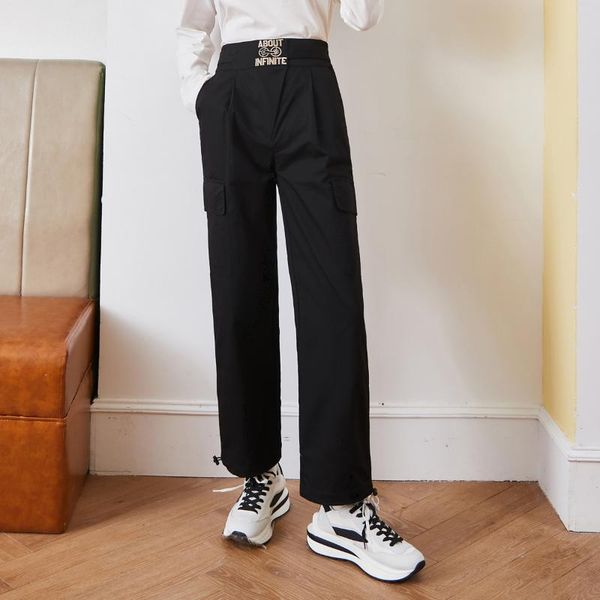 women's pants & capris semir casual women embroidered letter 2021 autumn style waist straight tooling trousers drawstring, Black;white
women's pants & capris semir casual women embroidered letter 2021 autumn style waist straight tooling trousers drawstring, Black;white