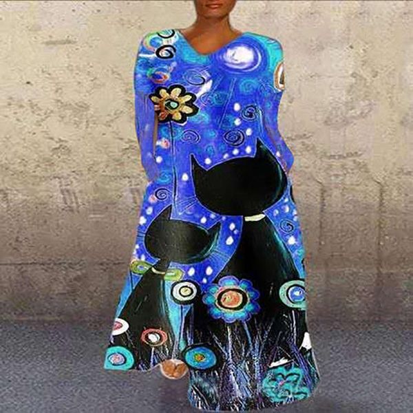 plus size a line long sleeve dresses vintage cartoon cat print v neck dress causal mulitcolor patchwork loose pregnan casual, Black;gray
plus size a line long sleeve dresses vintage cartoon cat print v neck dress causal mulitcolor patchwork loose pregnan casual, Black;gray