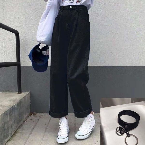 black loose vintage womens jeans high waist wide leg students casual femme pants vaqueros mujer, Blue
black loose vintage womens jeans high waist wide leg students casual femme pants vaqueros mujer, Blue