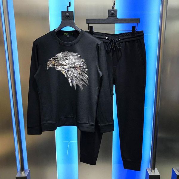men's tracksuits autumn winter 2 sets slim diamond luxury designer cartoon pattern personality tracksuit sweatshirt, Gray
men's tracksuits autumn winter 2 sets slim diamond luxury designer cartoon pattern personality tracksuit sweatshirt, Gray