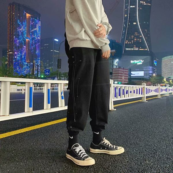 men casual pants solid loose joggers sweatpants all-match streetwear cargo hip hop korean style fashion ulzzang brand chic new, Black
men casual pants solid loose joggers sweatpants all-match streetwear cargo hip hop korean style fashion ulzzang brand chic new, Black