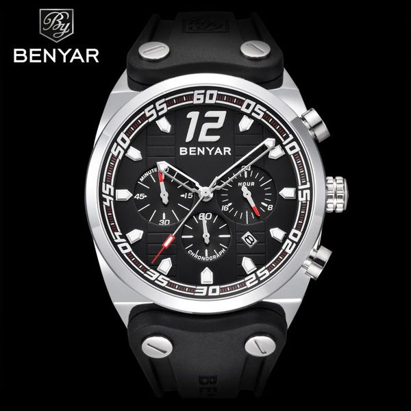 wristwatches 46mm men leisure watch chronograph quartz black steel case silica gel strap sport boy wrist watches a505, Slivery;brown
wristwatches 46mm men leisure watch chronograph quartz black steel case silica gel strap sport boy wrist watches a505, Slivery;brown