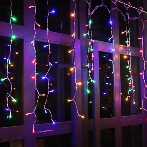

strings 3.5m 5m christmas led curtain icicle string light droop 0.4-0.8m party garden stage outdoor decorative fairy