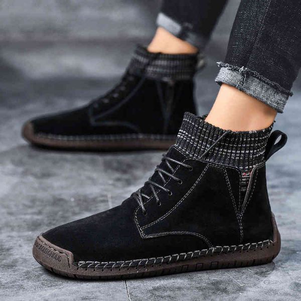 dress shoes winter men ankle boots quality leather warm plush men's snow with fur boots big size 48 4ko9, Black
dress shoes winter men ankle boots quality leather warm plush men's snow with fur boots big size 48 4ko9, Black