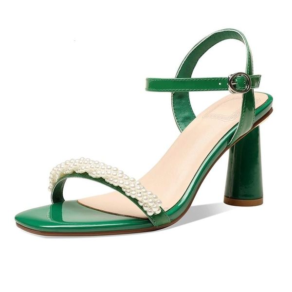 sandals puls size genuine leather square toe high heels round pearl gentlewomen buckle straps women shoes l6f3, Black
sandals puls size genuine leather square toe high heels round pearl gentlewomen buckle straps women shoes l6f3, Black