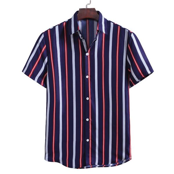 summer shirt for man fashion casual men striped short sleeve lapel breathable blouse brand hawaiian vacation men's shirts, White;black
summer shirt for man fashion casual men striped short sleeve lapel breathable blouse brand hawaiian vacation men's shirts, White;black