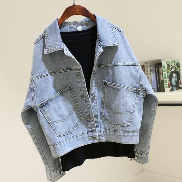 women's jackets women denim jacket bf loose bat sleeve short spring 2021, Black;brown
women's jackets women denim jacket bf loose bat sleeve short spring 2021, Black;brown
