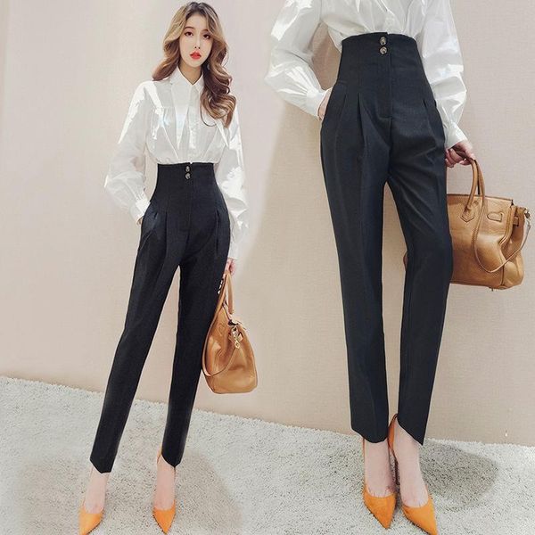 fashion suit high waist slim womens pant harem cargo summer ankle length black trousers women baggy, Black;white
fashion suit high waist slim womens pant harem cargo summer ankle length black trousers women baggy, Black;white