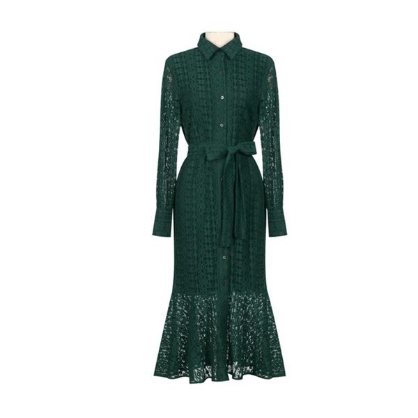 casual dresses spring fashion lace women long dress with belt single breasted elegant mermaid female full sleeve autumn vestidos femme, Black;gray
casual dresses spring fashion lace women long dress with belt single breasted elegant mermaid female full sleeve autumn vestidos femme, Black;gray
