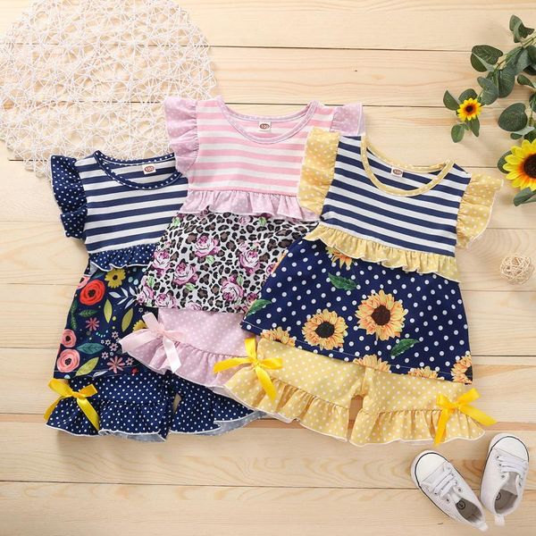 clothing sets summer children for toddler infant baby kids girls ruffle sleeve floral t-shirt + dotted short suit, White
clothing sets summer children for toddler infant baby kids girls ruffle sleeve floral t-shirt + dotted short suit, White