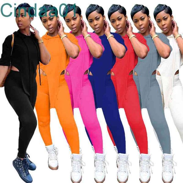 women tracksuits two pieces set designer outfits casual solid color personalized hooded trousers ladies sportwear 7 colours, Gray
women tracksuits two pieces set designer outfits casual solid color personalized hooded trousers ladies sportwear 7 colours, Gray