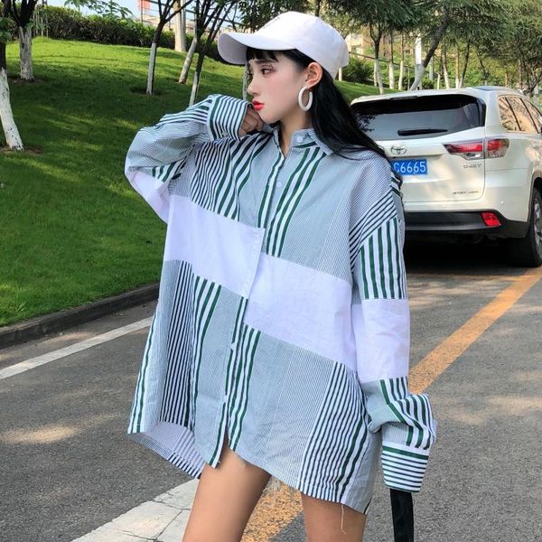women's jackets streetwear style womens clothing spring autumn 2021 korean harajuku stripes print long lantern sleeve loose thin blouse, Black;brown
women's jackets streetwear style womens clothing spring autumn 2021 korean harajuku stripes print long lantern sleeve loose thin blouse, Black;brown