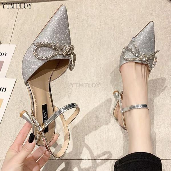 spring women sandals slippers rhinestone bling bow design ankle strap pointed toe crystal shining sandalia mujer, Black
spring women sandals slippers rhinestone bling bow design ankle strap pointed toe crystal shining sandalia mujer, Black