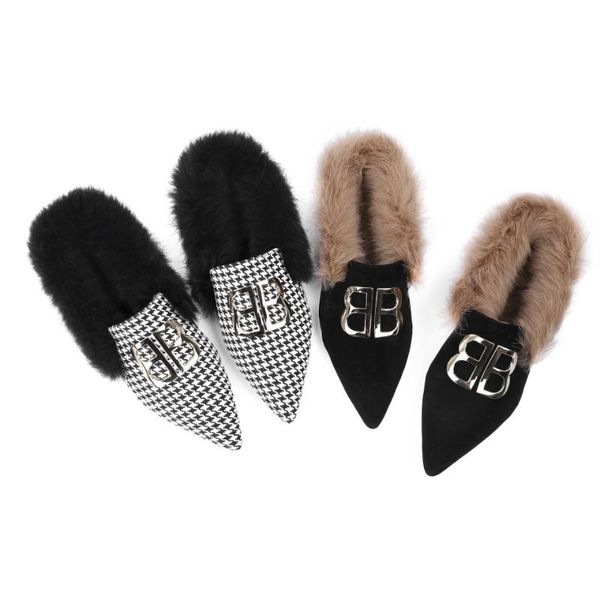 slippers 2021 fashion women pointed toe fabric warm hair comfortable lazy shoes large size 34-43, Black
slippers 2021 fashion women pointed toe fabric warm hair comfortable lazy shoes large size 34-43, Black