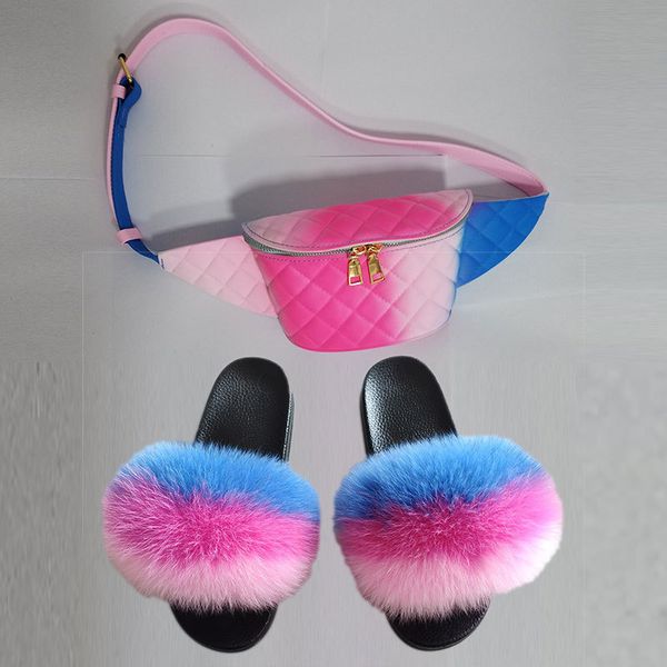 summer women furry slippers candy jelly handbag brand fur slides and purse set, Black 
summer women furry slippers candy jelly handbag brand fur slides and purse set, Black