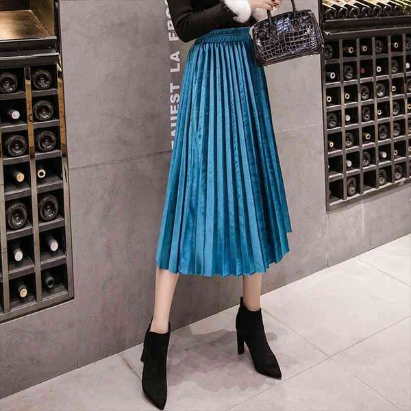 autumn winter velvet high waisted women skirt skinny large swing long pleated skirts metallic plus size 3xl midi saia, Black
autumn winter velvet high waisted women skirt skinny large swing long pleated skirts metallic plus size 3xl midi saia, Black