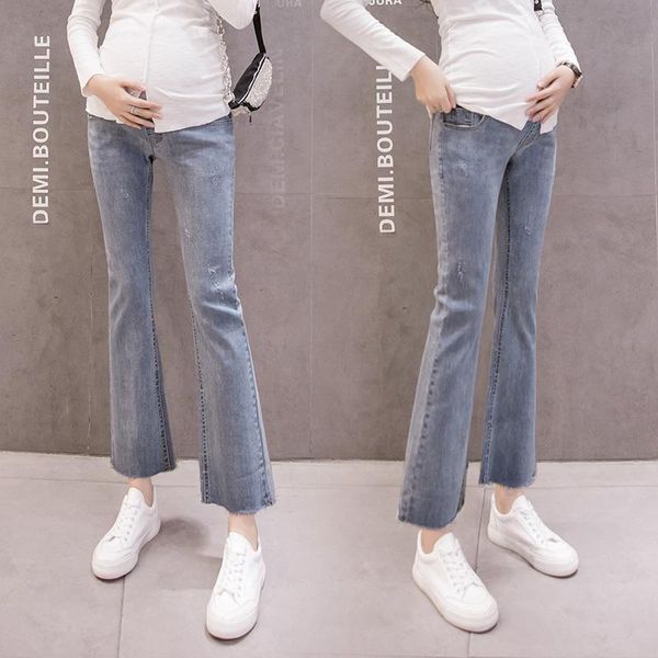916# 2021 spring summer 9/10 stretch denim maternity jeans elastic waist belly pencil pants for pregnant women casual pregnancy bottoms, White
916# 2021 spring summer 9/10 stretch denim maternity jeans elastic waist belly pencil pants for pregnant women casual pregnancy bottoms, White